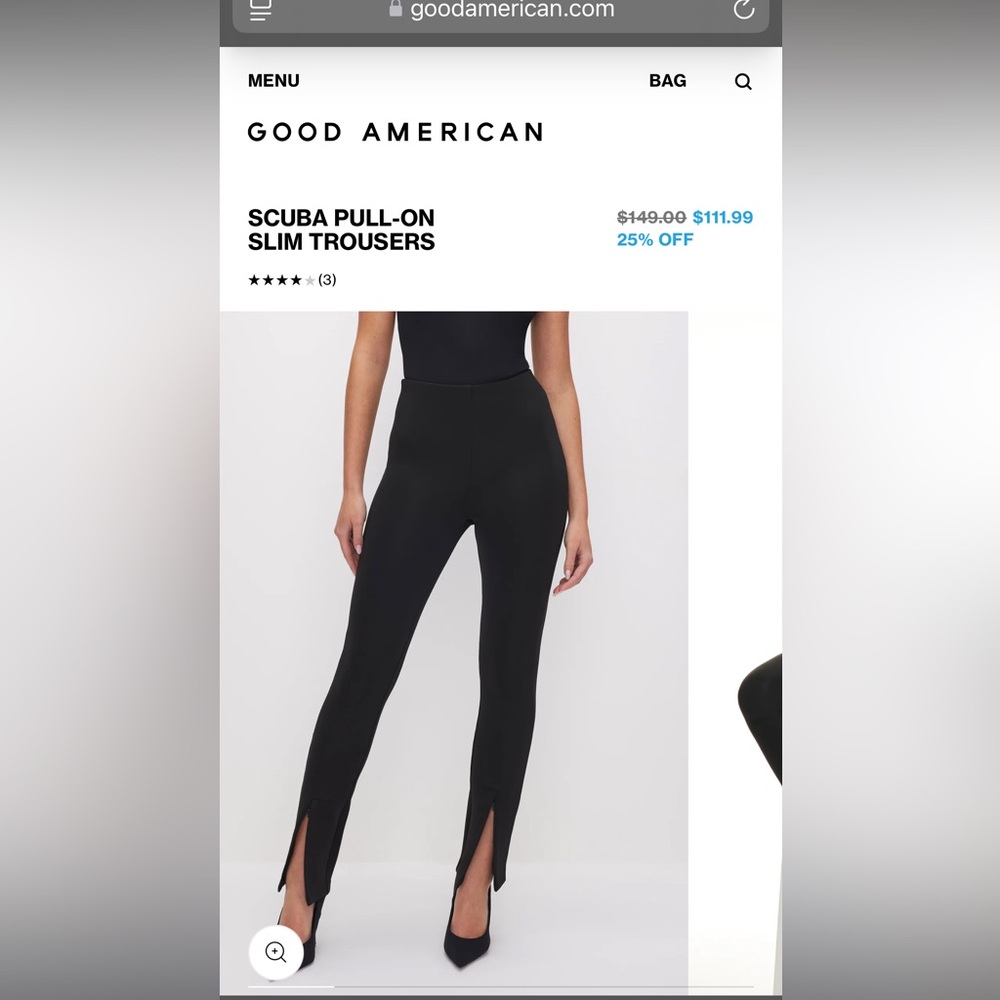 Good American slim trousers